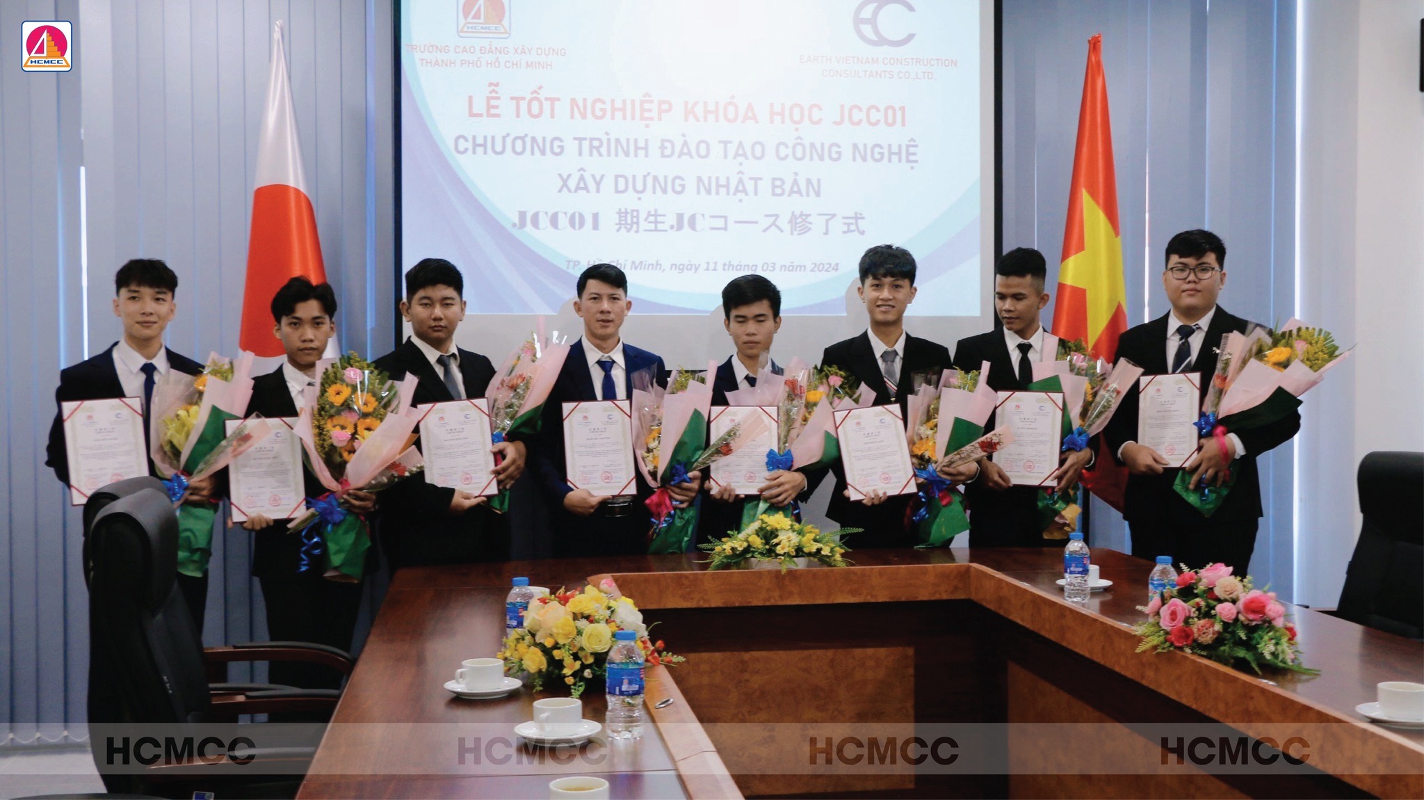 Lễ tốt nghiệp khóa học jcc01 - chương trình đào tạo công nghệ xây dựng Nhật Bản